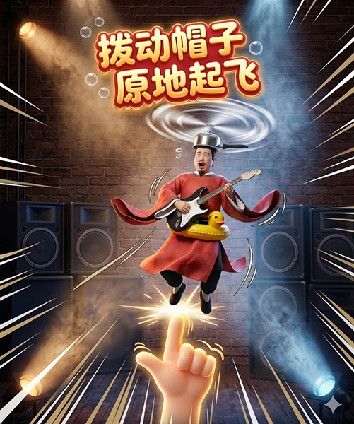 拨帽子礼物让宋官乌纱帽旋转歪斜